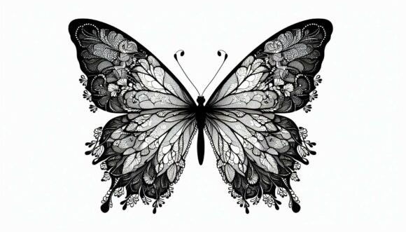 Download Delicate Lace Butterfly - Lace Collection