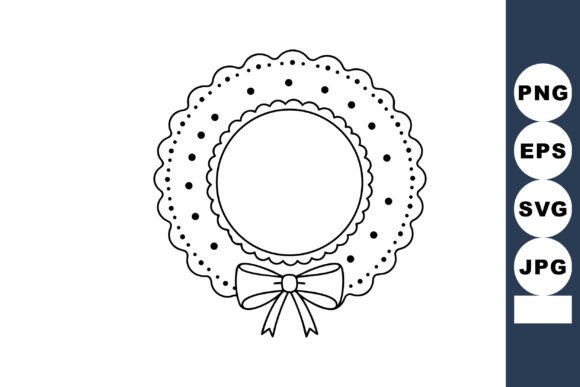 Download Decorative Round Lace Doily with Bow Rib - Lace Collection