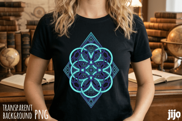 Download Mandala Geometric Blue Pattern PNG - Premium Resources